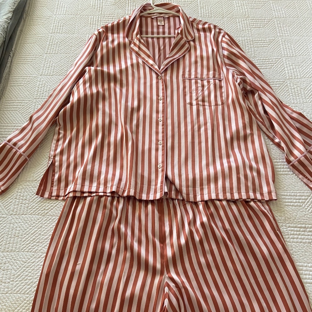 Victoria’s Secret stripe satin pajama set